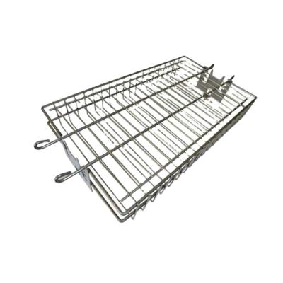 China Easily Cleaned Square 10mm Spit Rotisserie Basket for sale