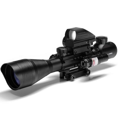 China Riflescope C4-12X50EG aluminum tri-rail. Double Illumination, Reflex Holographic Dot Sight, Red Laser Sight for sale