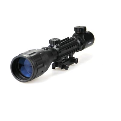 China High Quality Tri-rail Aluminum Riflescope C4-12X50AOEG Front Adjustable Objective Red &Green illumination, Flip-open lens cover for sale