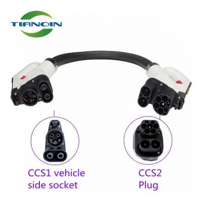 China CCS 2 to CCS 1 Portable Combo Adapter with EV DC Fast Charging Electric Car Charger 150A Connector CCS 2 to CCS 1 Adapter for sale