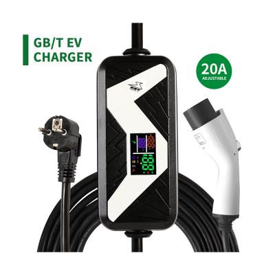 China Wallbox 20A AC EV Charger GBT Plug In Home Version Electric Vehicle EV Charging Station Chinese Standard 5Meters Ev Fast Charger for sale