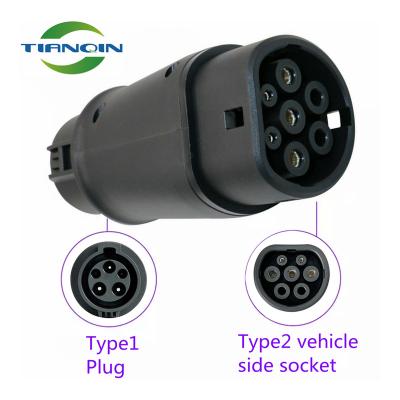 China EVSE Adapter Converter EV Charger Type 1 To Type - 2 Electric Vehicle Car Charging J1772 Plug EV Adapter Type - 2 To Type 1 for sale