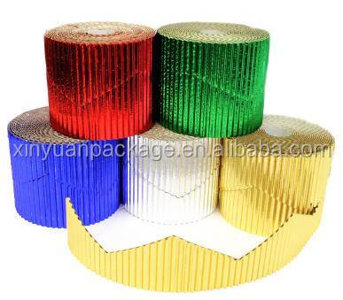 China Party decoration metallic wavy border, trimmer, party decoration, festival decoration, school project, craft for sale