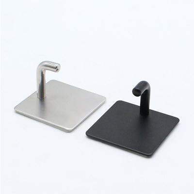 China Wholesale 3M Self Adhesive Hooks SUS 304 Stainless Steel Small Coat Picture Durable Heavy Duty Hook Wall Sticky Hook for sale