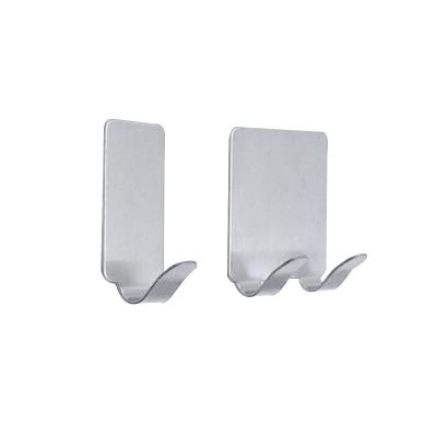 China Sustainable Self Adhesive Hook Stainless Steel Wall Mounted Coat Cloth Hook for sale