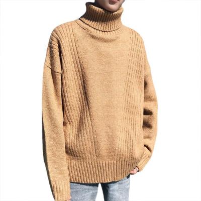 China Autumn And Winter Models Long Turtle Neck Anti-wrinkle Collar Retro Korean Loose Inner Shirt Thick Handsome Custom Knitted Sweater Basic For Me for sale