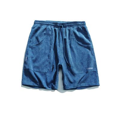 China Wholesale Men's Cotton Sweat Shorts Best Selling New Simple Corduroy Anti-wrinkle Retro Loose Casual Men's Shorts for sale