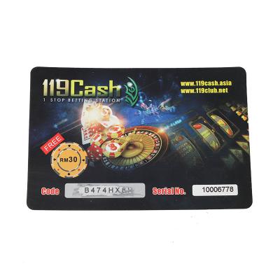 China Casino Customized Scratch Card Free Shipping Business Scratch Card With Variable Number And Scratch Off Cards for sale