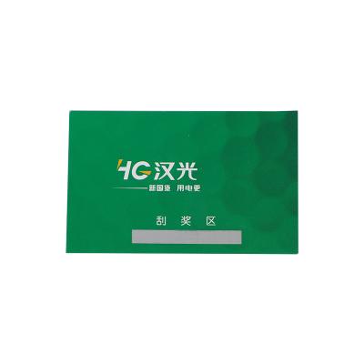 China Custom Printed Casino Voucher Greeting Gift Business Card Scratch Off Paper Cards for sale