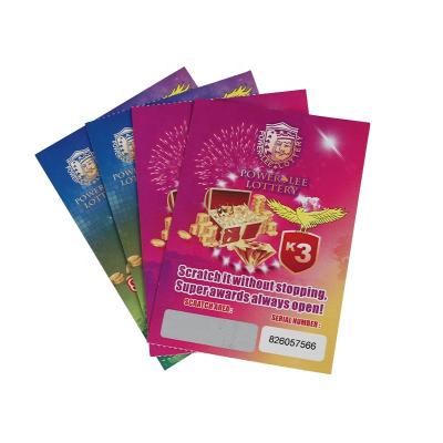 China High Quality Custom Casino Scratch Card Printing Scratch Card Vouchers for sale