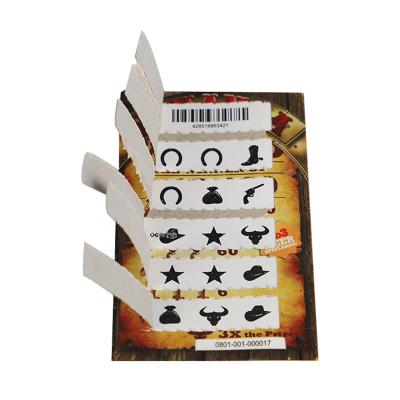 China Wholesale High Quality Custom Verification Code Scratch Off Lottery Tickets Pull Tags Tickets Pull Tags for sale