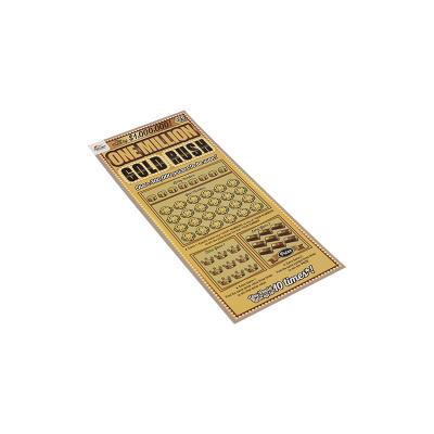 China Custom Lottery Free Design Double Sided Printing Of Scratch Cards / High Quality Lottery Win Ticket for sale