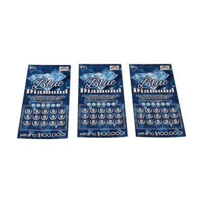 China Custom Lottery Pull Tabs Golden Raffle Scratch Off Lottery Tickets Online for sale