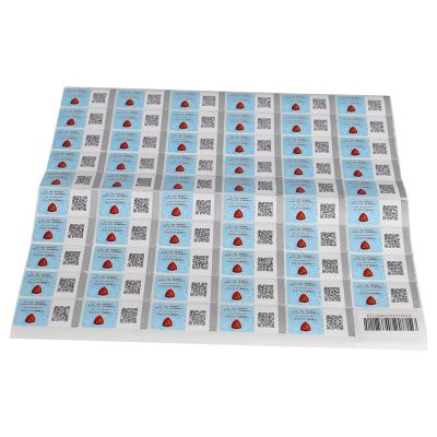 China Barcode Factory Direct Security Sticker Custom Anti-Counterfeit Adhesive Retail Label for sale