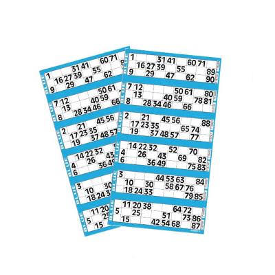 China Verification Code Bingo Paper Cards 100 Bingo Playing Cards In Mixed Colors for sale