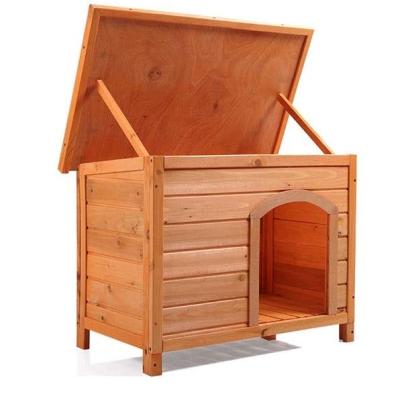 China Cozy Windproof Wooden Kennel With Suitable Waterproof Roof Pet Shelter for sale