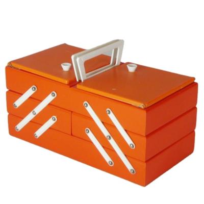 China Viable Accept Customized Logo Portable Toolbox Folding Wooden Storage Drawer Box for sale