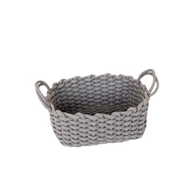 China Sustainable Frame Household Dirty Laundry Storage Basket With Cotton Rope Handle for sale