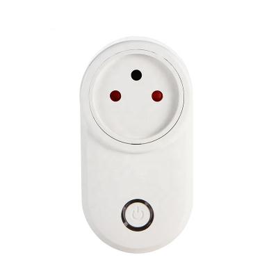 China Residential / General-Purpose Tuya Smart Life App Remote Voice Control Wifi Smart Plug Israel Smart Socket Outlet 16A With Power Monitor Timing for sale