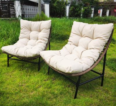 China Weather furniture wicker chair most comfortable outdoor rattan contemporary chair, 2pcs in one pack gadern balcony chair for sale