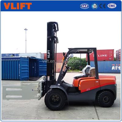 China 4 Ton Hydraulic Forklift Lift Size 7m With Cotton Bale Sling 4000kg for sale