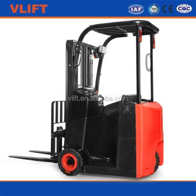 China 1 ton 3 wheels small electric forklift, turning radius only 1275mm 1000kg for sale