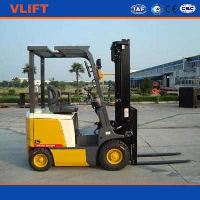 China 1.5 Ton Electric Battery Forklift Truck Lifting Height 4m With Freestanding Full Mast 1500kg for sale