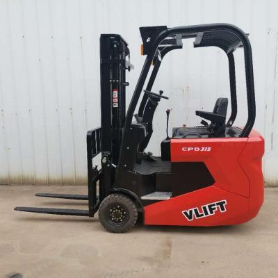 China Hotels 1 Ton 3 Wheels Mini Electric Forklift With 48V150Ah Lithium Battery for sale