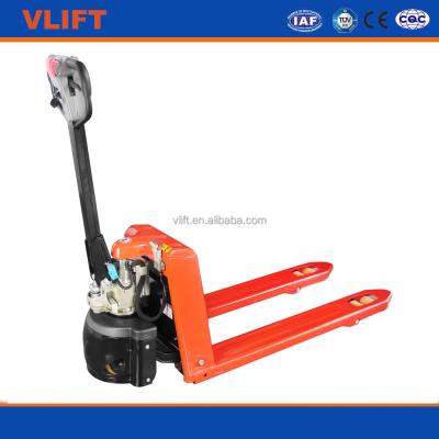 China 1.5 Ton Semi Electric Pallet Truck With Large Light Capacity 1500 Kg for sale