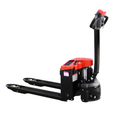 China Hotels 1.5 Ton All-electric Pallet Truck for Restaurant and Advertizing Company for sale