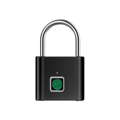 China Rechargeable Waterproof Smart Padlock Mini Lock For Luggage Case Electric Anti-theft USB Thumbprint+304 Stainless Steel Fingerprint Zinc Alloy Lock for sale