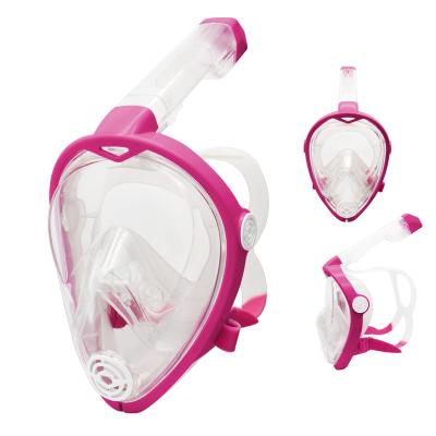 China Snorkeling Diving Mask Swimming Diving Snorkel Set Full Face Snorkeling Free Surface Snorkeling Full Face Dry Face Mask Top for sale