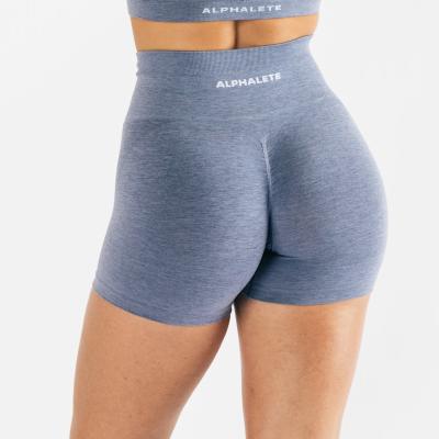 China Breathable Nvgtn Supplier Seamless Short Tights Running Shorts For Women Alphalete French Blue Amplify Short for sale