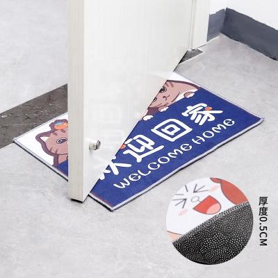 China Cartoon Washable Household Kitchen Bathroom Toilet Foot Pad Entrance Bedroom Mat Absorbent Non-Slip Door Mat for sale