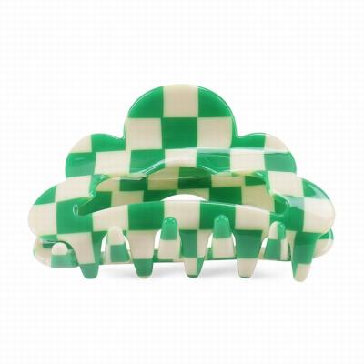 China Smart Daily Decoration Hair Claw Clips Turtle Barrettes Checked Hair Clips Fashion Hair Clips for sale