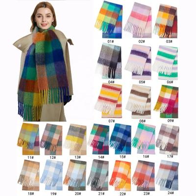 China Wholesale Eco-friendly Many Colors Lattice Fashion Custom Scarf For Women Scarves Shawls Ladies 2022 New Style for sale