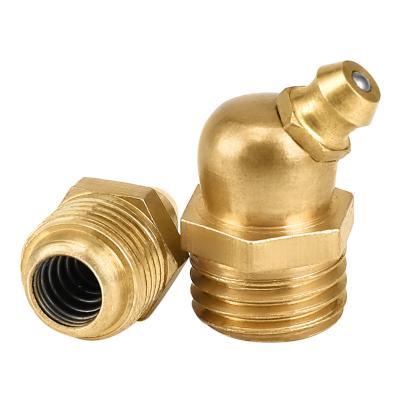 China High Quality Brass 45 Brass M6 90 Degree Copper Surface Treatment Fitting 8mm Grease Nipple for sale