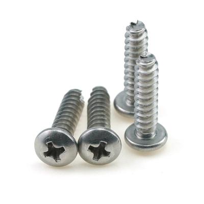 China Cross Cut Cross Flat Shank Pan Head Round Head Stainless Steel Pan Head Drive Tapping Screw for sale