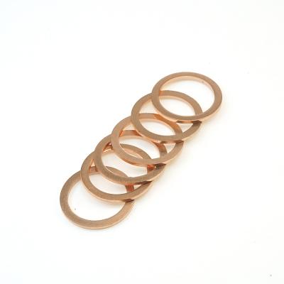 China High quality DIN125 copper gasket DIN433 DIN7603 round M4 M5 M6 copper flat gaskets to large brass flat M25 gaskets for sale