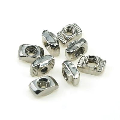 China New heavy industry design galvanized M4 M5 M6 M8 T slot steel nuts for aluminum profile t type nut for sale