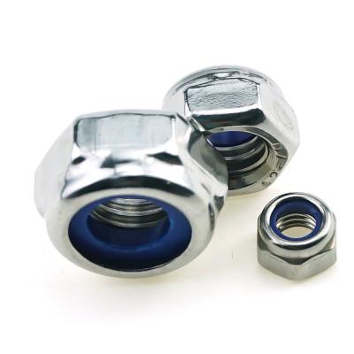 China HEX 175pcs Stainless Steel Self-Locking Flange Nylon Nylon Locknut Hex Nut Nylon Locknut for sale