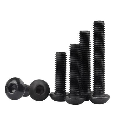 China High Strength Heavy Industry Gr10.9 Carbon Steel Black Oxide Hex Socket Pan Head Screws for sale