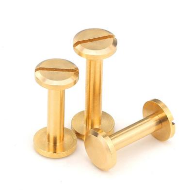 Cina Brass Copper Rivet A-Letter Screw Buckle Pair Lock Rivet Book Nail Picture Book Recipe Knife Screw in vendita