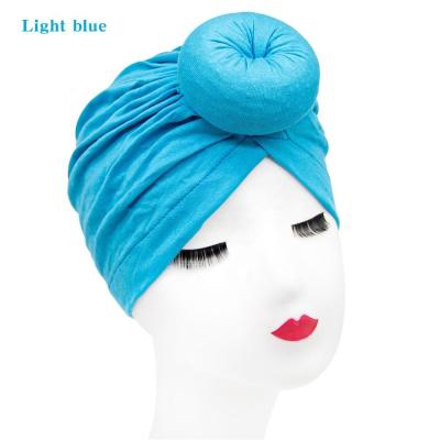 China New Fashion Women Hijab Hat Solid Color Head Scarf Turban Durag Muslim Indian Cotton Wraps Ready To Wear Hijabs Inner Hood for sale