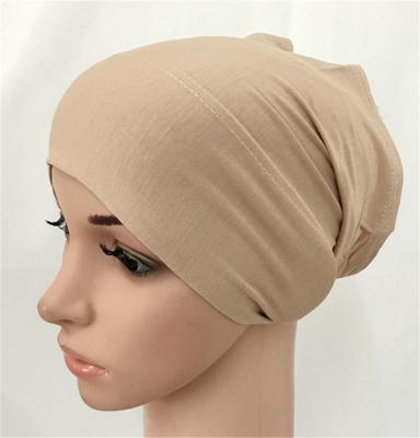 China Fashion Soft Modal Inner Hijab Covers Cap Muslim Islamic Durag Durag Hood Female Stretch Headband Tube Cap Turban Cap for sale