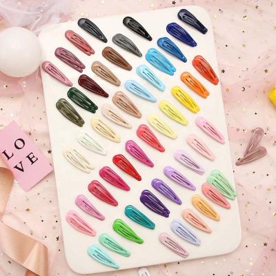 China 52colors 5cm Women Girls Waterdrop Cute Colorful Shape Hairpins Soft Hair Clips Barrettes Slipped Clip Fashion Hair Accessories for sale