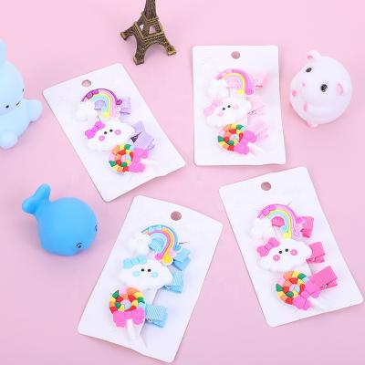 China European and American cute children hairpins lollipop clouds rainbow girls style hair clips barrette sweet hair ornaments cute hair accessories for sale