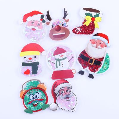 China Europe Christmas Theme Quicksand Shakers Transparent Acrylic Resin Shaker For DIY Hair Accessories for sale