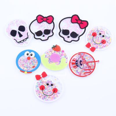 China Europe Halloween Resin Quicksand Sequin Shaker Flat Back For Decorate Hair Bow Center for sale