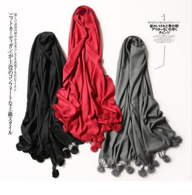 China Long Women Warm Cashmere Tassel Tassel Winter Fashion Scarf 2020 New Style Acrylic Color Shawls Runmeifa Scarf Pure Netting for sale